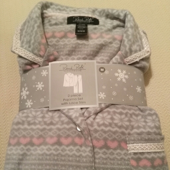 Rene Rofe Gray & Pink ❤ Pajama Set - Picture 2 of 3